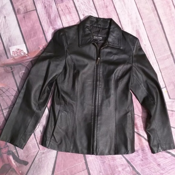 New York & Company Jackets & Blazers - New York And Company Genuine Leather Jacket